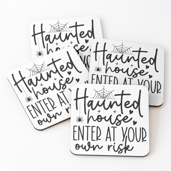 Item preview, Haunted House Enter At Your Own Risk - Autumn Halloween Vibes Quotes Retro Vintage Spooky Gift designed and sold by FuzionRaptor.