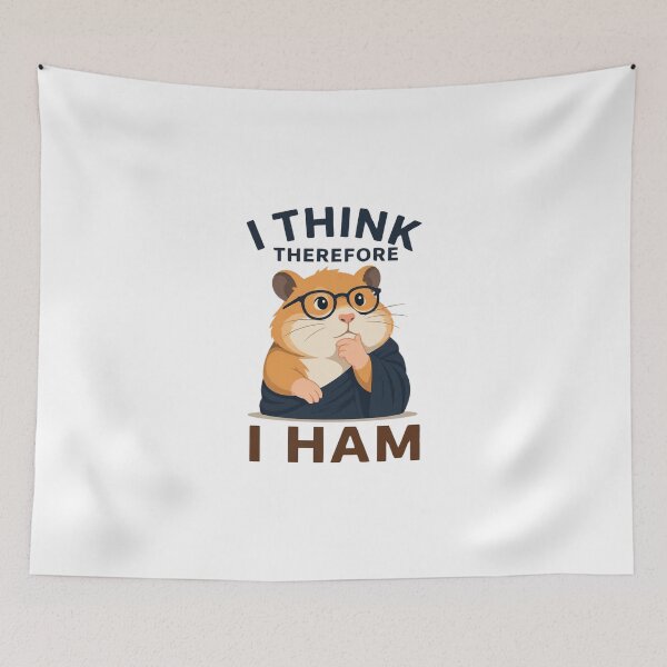 Item preview, Funny Hamster Pun Cute Philosophy Hamster Design designed and sold by Cerys-GS.