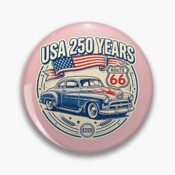 Item preview, USA 250 Years Route 66 Retro Vintage Car designed and sold by Normandy Road Heritage.