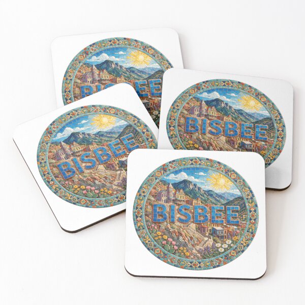 Item preview, Bisbee Mountain Town Mosaic Travel Sticker Summer Souvenir designed and sold by Imaginarium of Chaos falcon88 .
