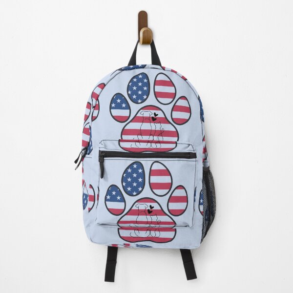 Item preview, Dog, cat & hearts inside patriotic paw print designed and sold by Doodles Down South.