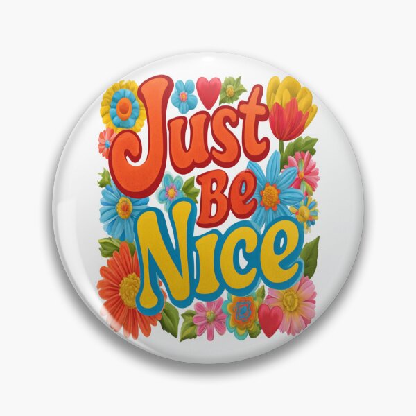 Item preview, Just Be Nice | Retro 70s Hearts and Flowers Vintage Kindness Design designed and sold by Ignorant-Artist.