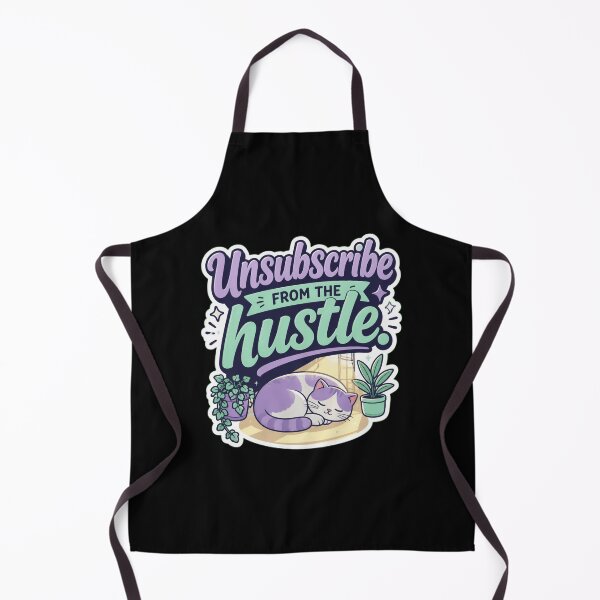 Item preview, Unsubscribe From The Hustle Cute Sleeping Cat Aesthetic designed and sold by Cat Meme Fund.