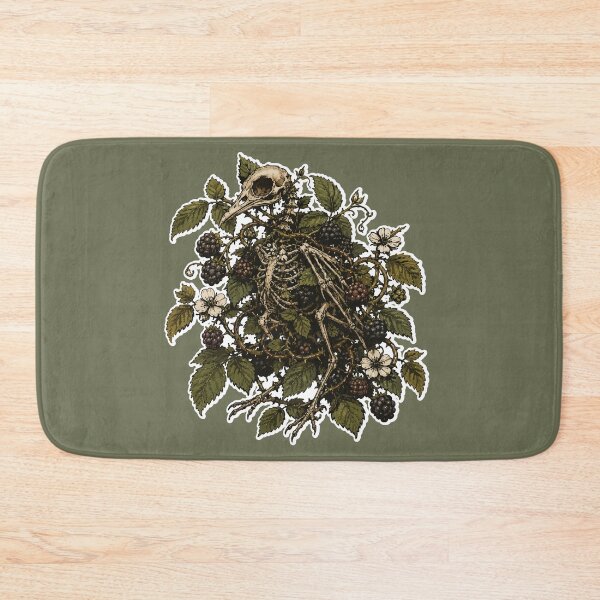 Item preview, Bird Skeleton Entwined with Blackberry Brambles Botanical Illustration designed and sold by SimplePoDesign.