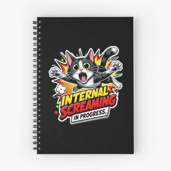 Item preview, Internal Screaming Cat Funny Comic Pop Art Design designed and sold by Cat Meme Fund.