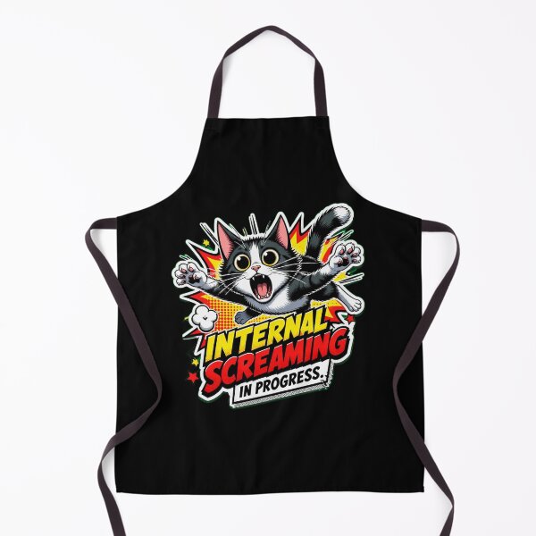 Item preview, Internal Screaming Cat Funny Comic Pop Art Design designed and sold by Cat Meme Fund.