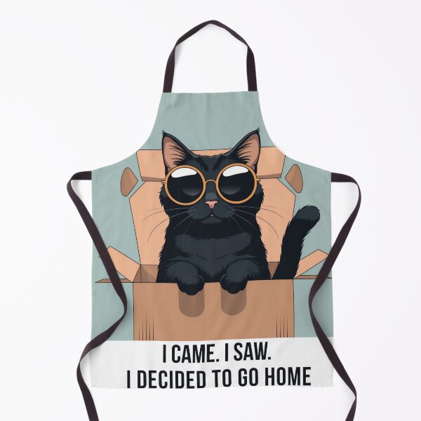 Item preview, Cool Black Cat in Cardboard Box with Orange Sunglasses - Funny Cat Art designed and sold by NeuralAuraArts.