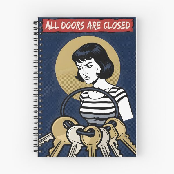 Item preview, Locked Doors Existential Dread Minimalist Poster designed and sold by DuckOddity.