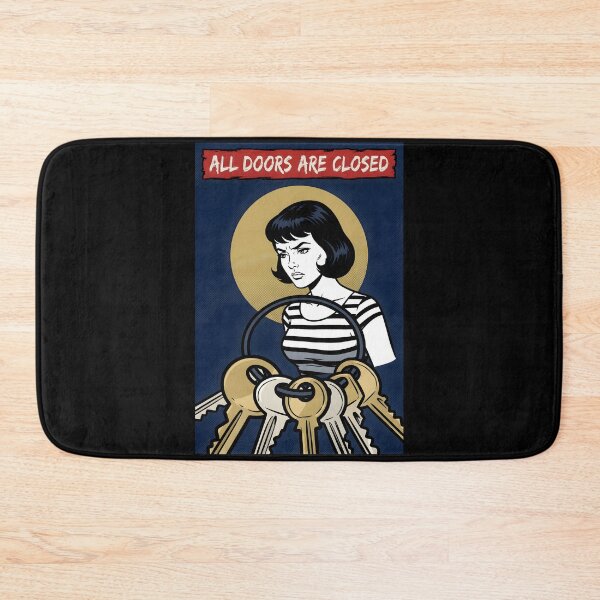 Item preview, Locked Doors Existential Dread Minimalist Poster designed and sold by DuckOddity.