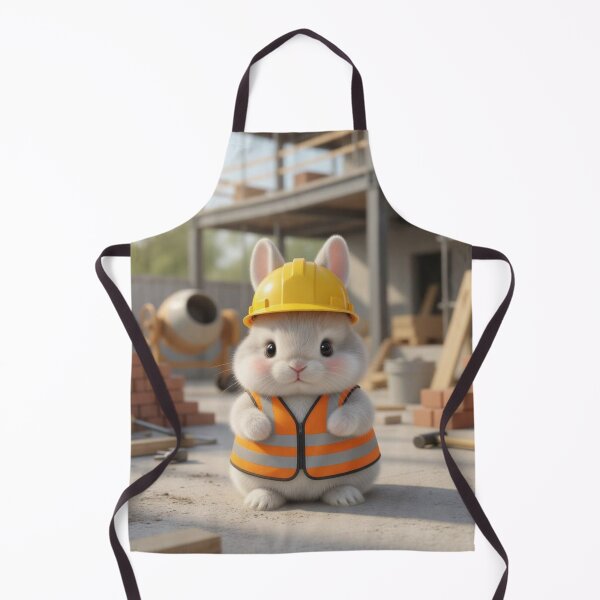 Item preview, Adorable Construction Worker Rabbit — Little Architect Art designed and sold by lovelistivkaa.