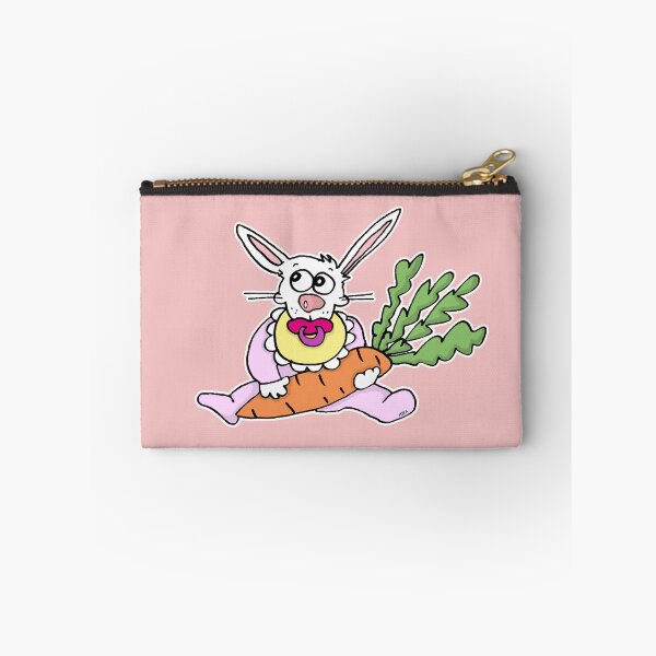 Item preview, Baby Easter Bunny Sticker | Cute Baby Shower Bunny & Giant Carrot Cartoon designed and sold by MyxaART.