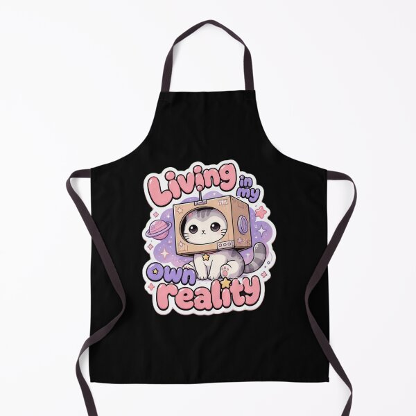 Item preview, Living In My Own Reality Cute Cat Astronaut Sticker designed and sold by Cat Meme Fund.