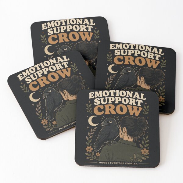 Item preview, Emotional Support Crow | Grumpy Raven Cottagecore Graphic Tee | Funny Dark Nature Goth Bird Shirt designed and sold by warlistop.