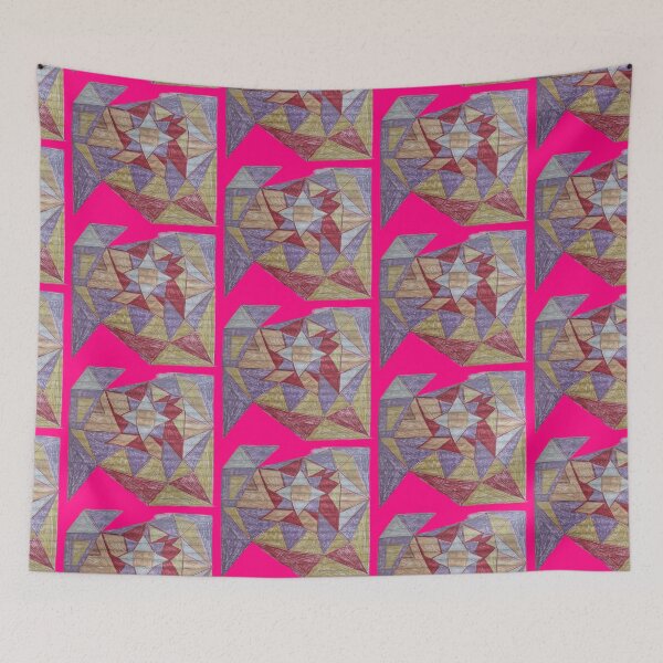 Item preview, The Architect's Grid  Neon Magenta Kaleidoscope Alignment designed and sold by energyoflove333.