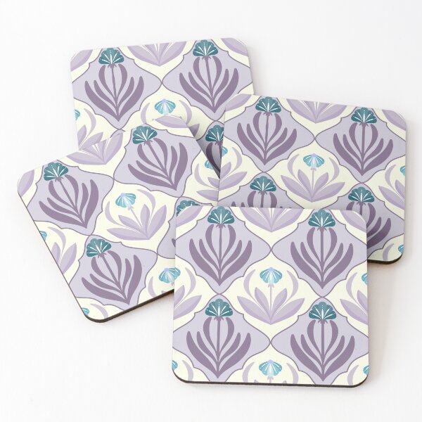 Item preview, Elegant Cottagecore Floral Damask Pattern in Purple & Blue designed and sold by joniJhon_design.
