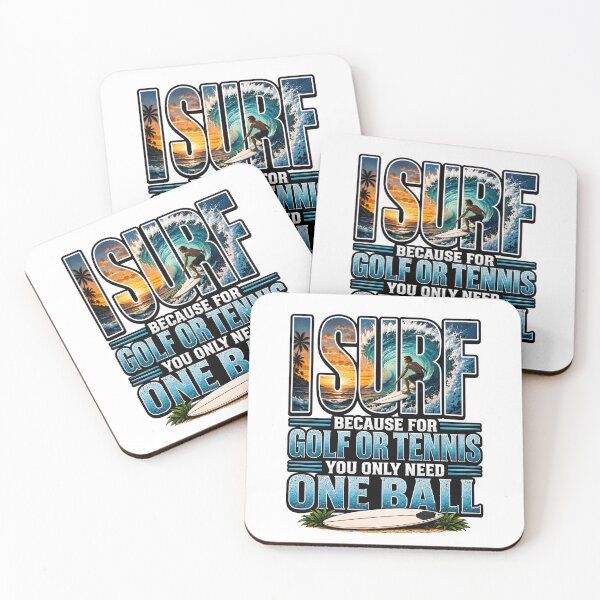 Item preview, I Surf – Funny Surfing Shirt | Because for Golf or Tennis You Only Need One Ball designed and sold by SVALANART.