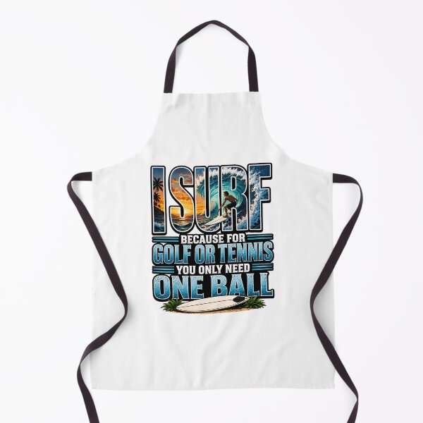 Item preview, I Surf – Funny Surfing Shirt | Because for Golf or Tennis You Only Need One Ball designed and sold by SVALANART.