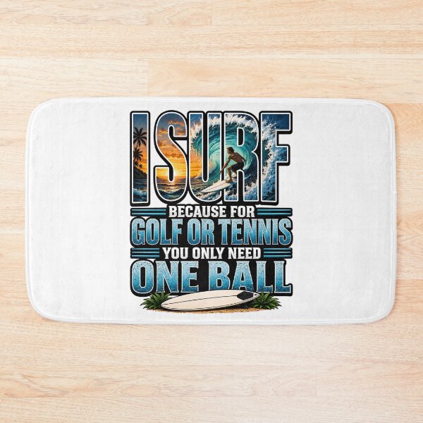 Item preview, I Surf – Funny Surfing Shirt | Because for Golf or Tennis You Only Need One Ball designed and sold by SVALANART.