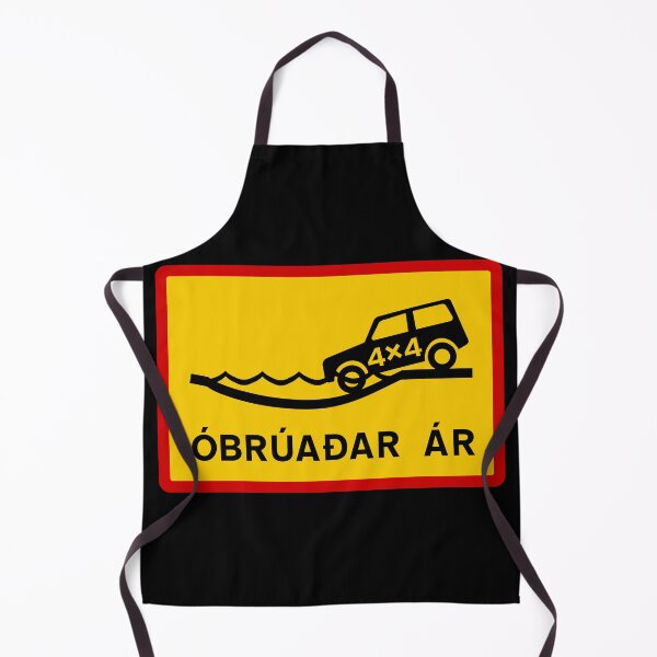 Item preview, Unbridged River Crossing (Óbrúaðar Ár) - Icelandic Road Sign designed and sold by Signs of Iceland.