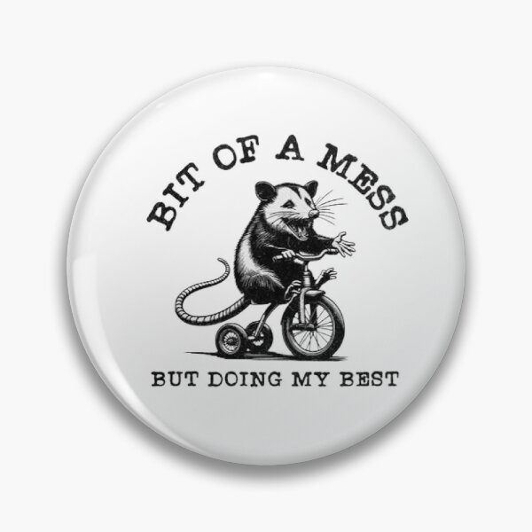 Item preview, Funny Opossum Kind of a Mess But Doing My Best Vintage Meme | Cute Possum Humor Gift designed and sold by Mahdi Barigou.
