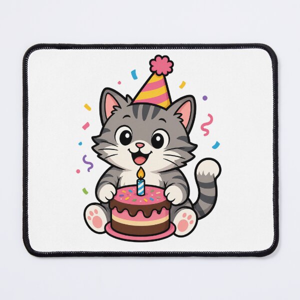 Item preview, party cat designed and sold by DailyQuestPrint.