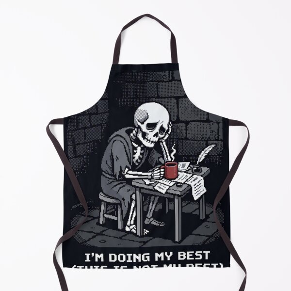 Item preview, Doing My Best Skeleton Office Pixel Art Funny Burnout designed and sold by Arobinoz.