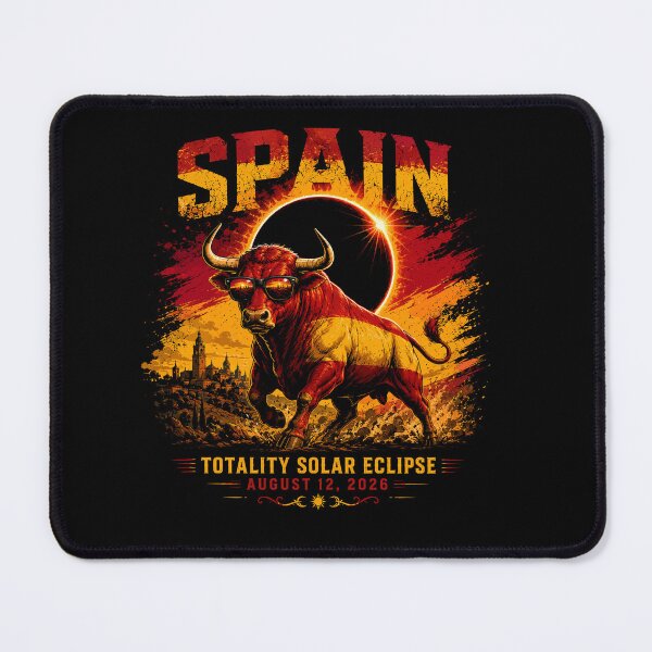 Item preview, Spain Total Solar Eclipse August 12 2026 - Spanish Bull Ring Of Fire Art designed and sold by DreamPup.