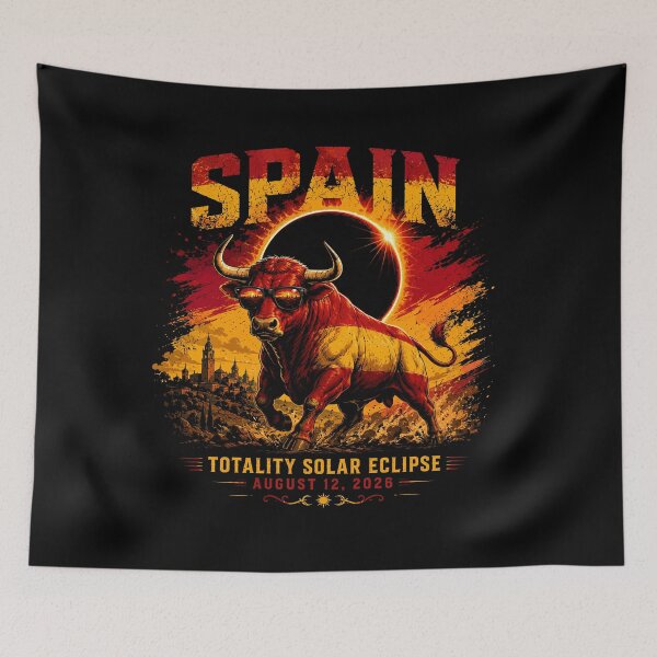 Item preview, Spain Total Solar Eclipse August 12 2026 - Spanish Bull Ring Of Fire Art designed and sold by DreamPup.