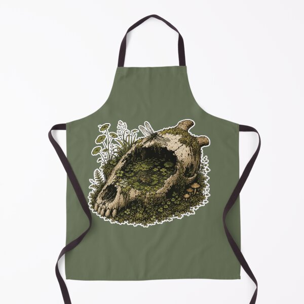 Item preview, Deer Skull Frog Pond with Dragonfly Woodland Botanical Illustration designed and sold by SimplePoDesign.