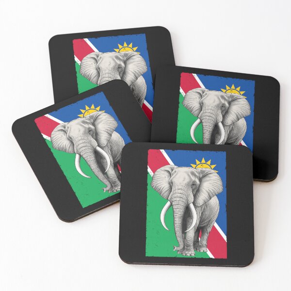 Item preview, Elephant Flag of Namibia designed and sold by NicGrayGraphic.