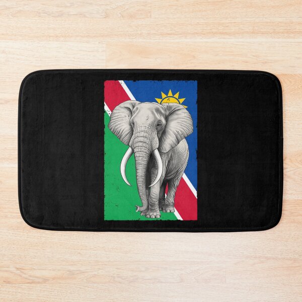Item preview, Elephant Flag of Namibia designed and sold by NicGrayGraphic.