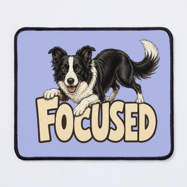 Item preview, Focused Funny Border Collie Dog Lover Hand Lettered Vintage Shirt designed and sold by AdicretorDesign.