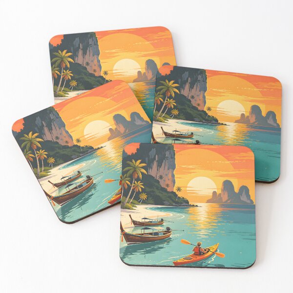 Item preview, Koh Yao Noi  Thailand Kayak Adventures – Retro Sunset Series designed and sold by Spirit of Siam.