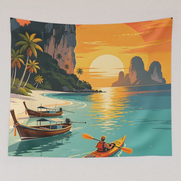 Item preview, Koh Yao Noi  Thailand Kayak Adventures – Retro Sunset Series designed and sold by Spirit of Siam.