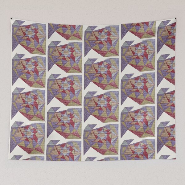 Item preview, The Architect's Grid - Ethereal Cream Kaleidoscope Alignment designed and sold by energyoflove333.