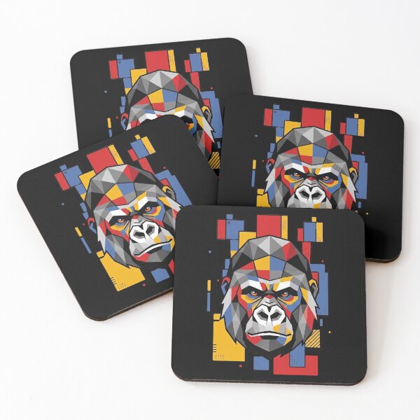 Item preview, Funny Gorilla Colorful Blocks Geometric Art Boys Girls Kids designed and sold by FurryHavenPH.