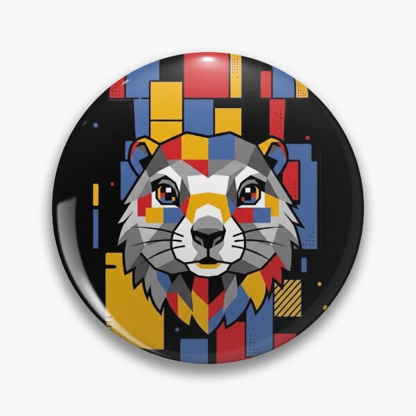 Item preview, Funny Groundhog Colorful Blocks Geometric Art Boys Girls Kids designed and sold by FurryHavenPH.