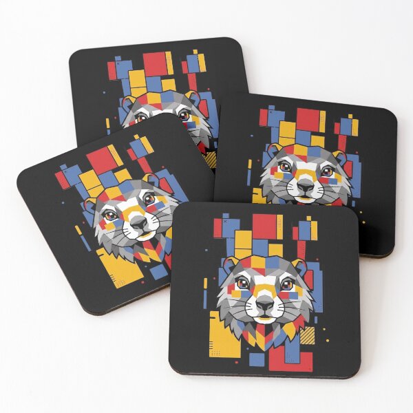Item preview, Funny Groundhog Colorful Blocks Geometric Art Boys Girls Kids designed and sold by FurryHavenPH.