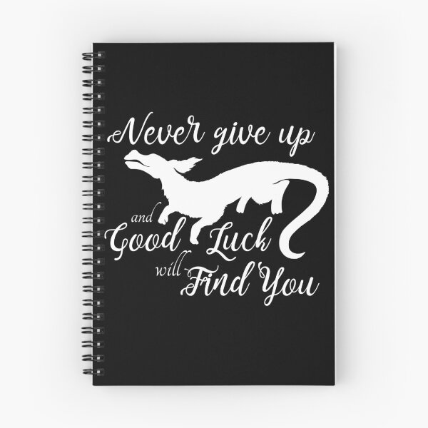 Item preview, Never Give Up and Good Luck Will Find You - Falcor Luck Dragon Quote designed and sold by stacree.
