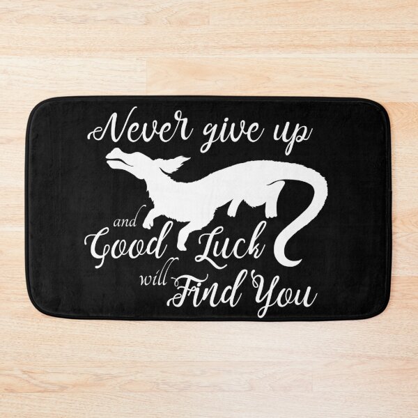 Item preview, Never Give Up and Good Luck Will Find You - Falcor Luck Dragon Quote designed and sold by stacree.