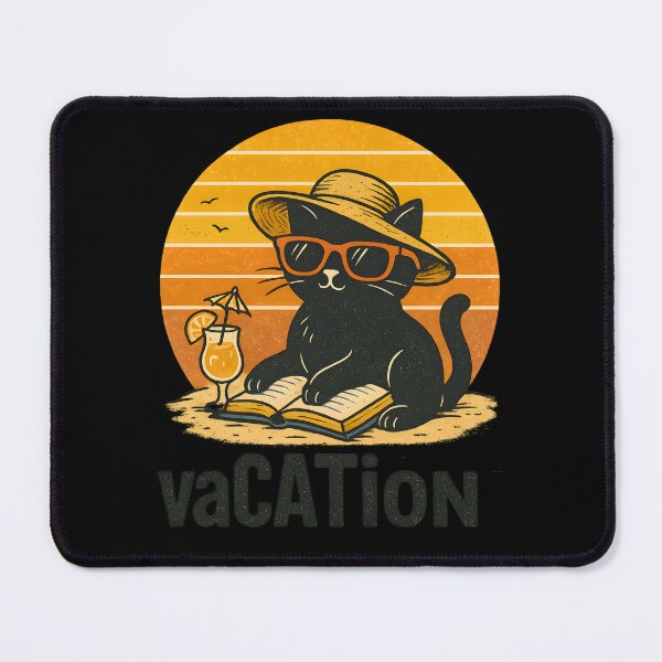 Item preview, vaCATion – Funny Reading Cat Vacation Shirt for Cat Lovers designed and sold by SVALANART.