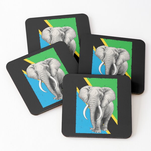 Item preview, Elephant Flag of Tanzania designed and sold by NicGrayGraphic.