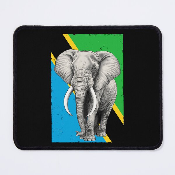 Item preview, Elephant Flag of Tanzania designed and sold by NicGrayGraphic.