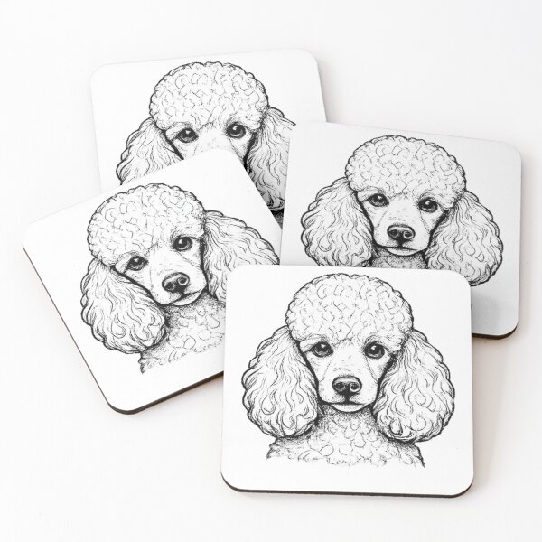 Item preview, Poodle Line Art | Elegant Black & White Dog Portrait | Premium Pet Illustration designed and sold by zenithviv.