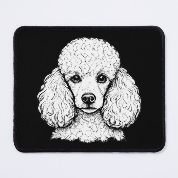Item preview, Poodle Line Art | Elegant Black & White Dog Portrait | Premium Pet Illustration designed and sold by zenithviv.