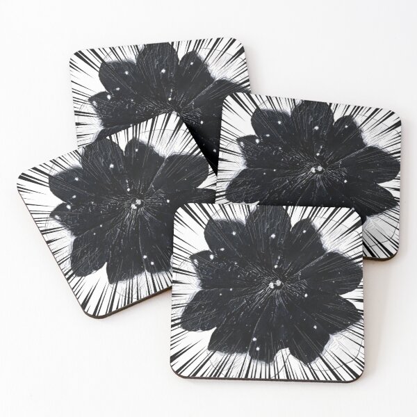 Item preview, Gothic Black Flower Manga Speed Lines Comic Pop Art designed and sold by BalkanBloom.