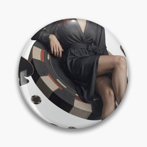 Item preview, Glamorous redhead woman sitting on casino chip surrounded as PNG asset designed and sold by Creative88Art.