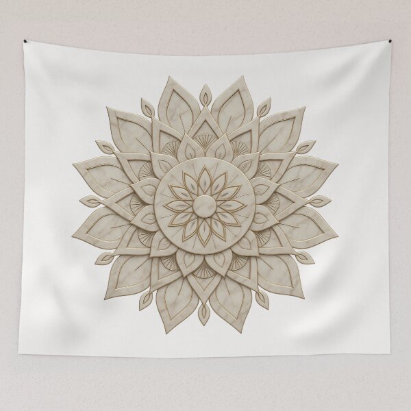 Item preview, Marble Mandala Sacred Geometry Wall Art designed and sold by Moodprint5.