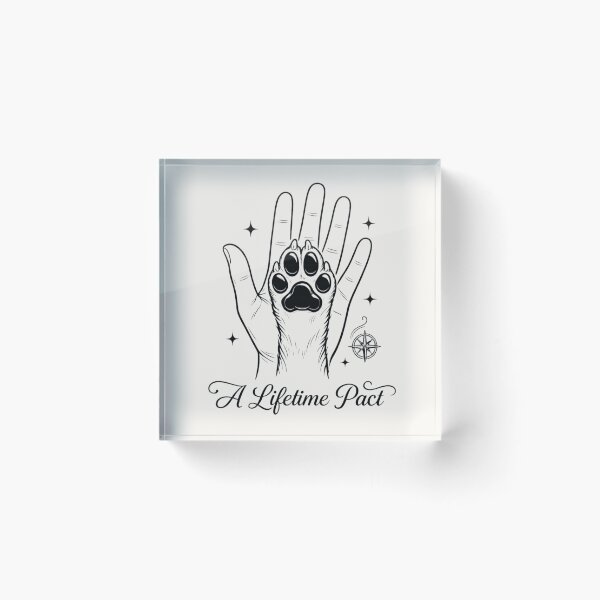 Item preview, A Lifetime Pact Holding Paws Illustration designed and sold by Safe Haven Pets.