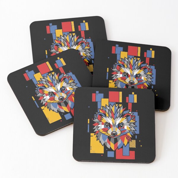 Item preview, Funny Hedgehog Colorful Blocks Geometric Art Boys Girls Kids designed and sold by FurryHavenPH.